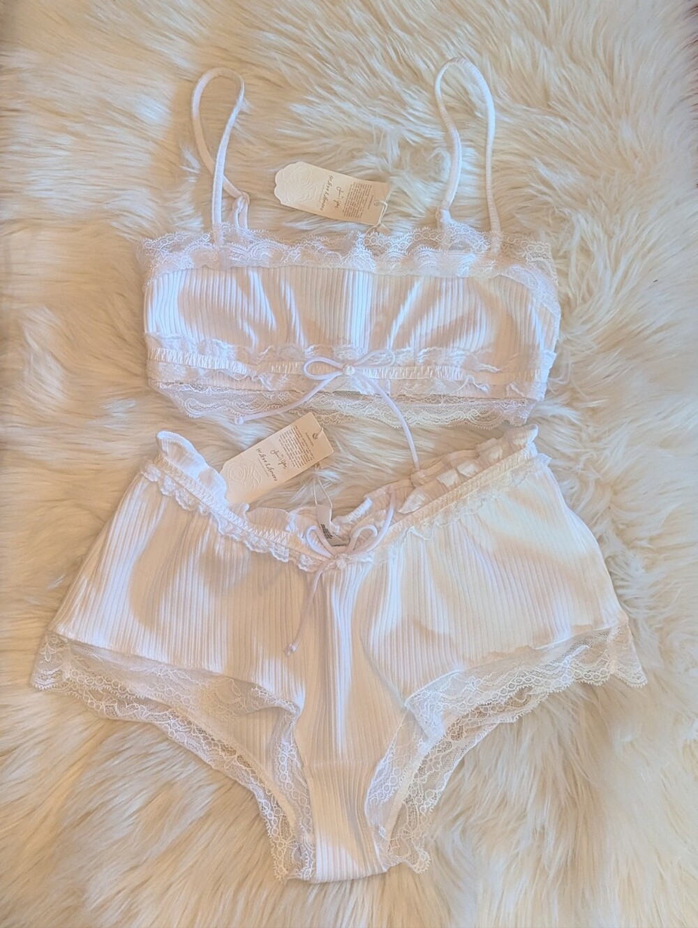 For Love And Lemons White Dahlia Sleep Set